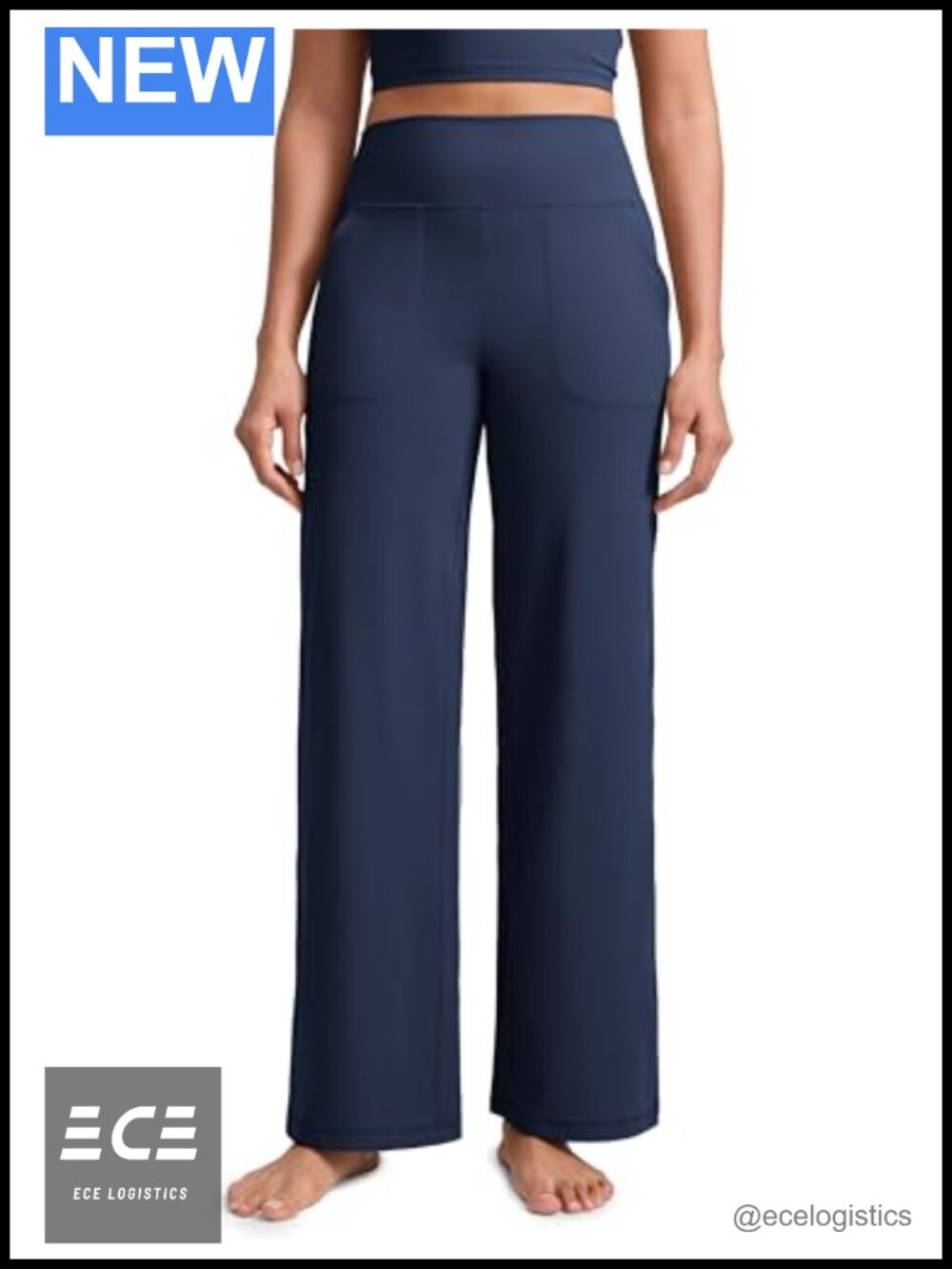 CRZ YOGA Butterlift Wide Leg Yoga Pants High Rise Pull On with Pockets